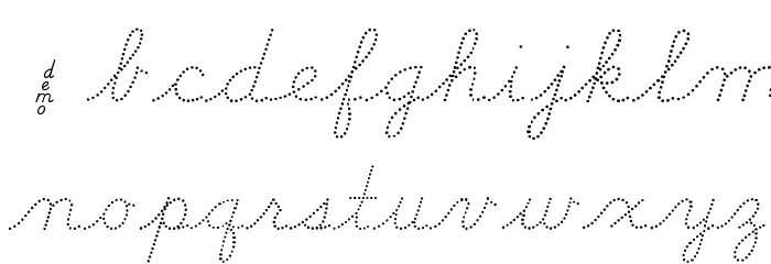 DmoDNConnectDot Font LOWERCASE