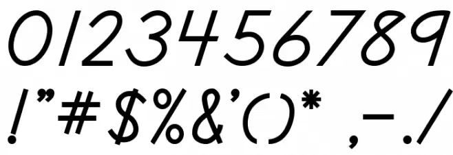 DmoDNCursive-Bold Font OTHER CHARS