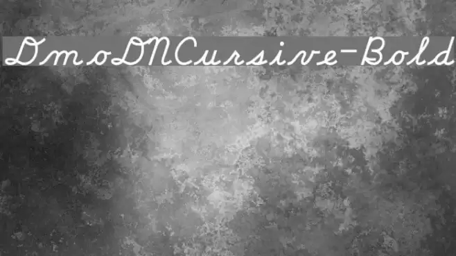 DmoDNCursive-Bold Font examples