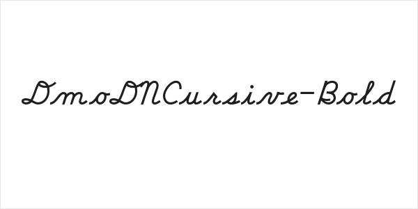 DmoDNCursive-Bold Logo