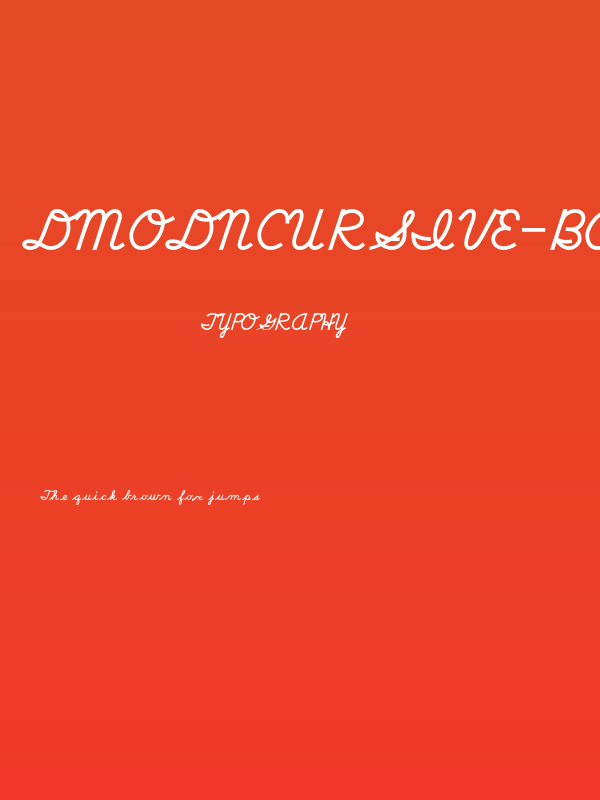 DmoDNCursive-Bold Poster