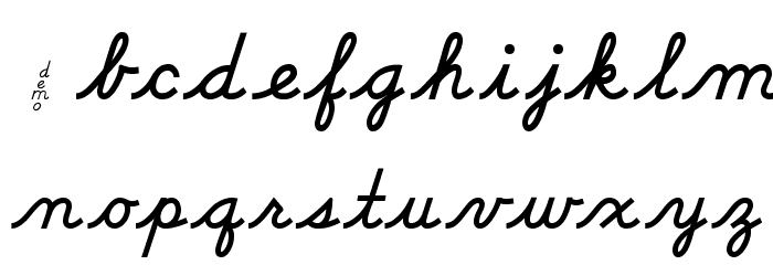DmoDNCursive-Bold Font LOWERCASE