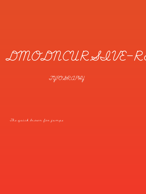 DmoDNCursive-Regular Poster