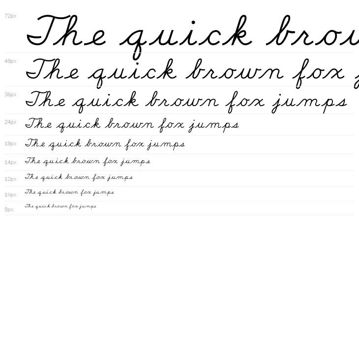 DmoDNCursive-Regular Waterfall