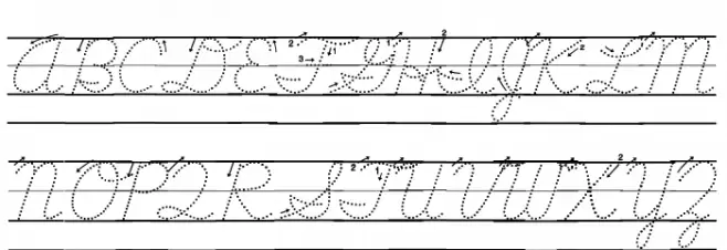 DmoDNCursiveArrowDotLine Caratteri MAIUSCOLE