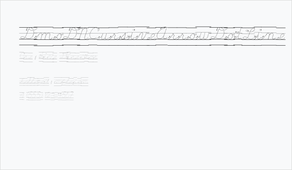 DmoDNCursiveArrowDotLine Business Card