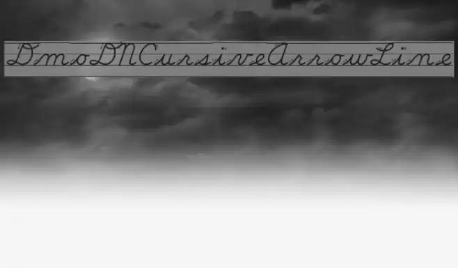 DmoDNCursiveArrowLine フォント examples