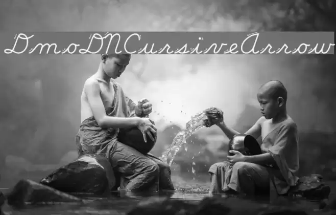 DmoDNCursiveArrow Font examples