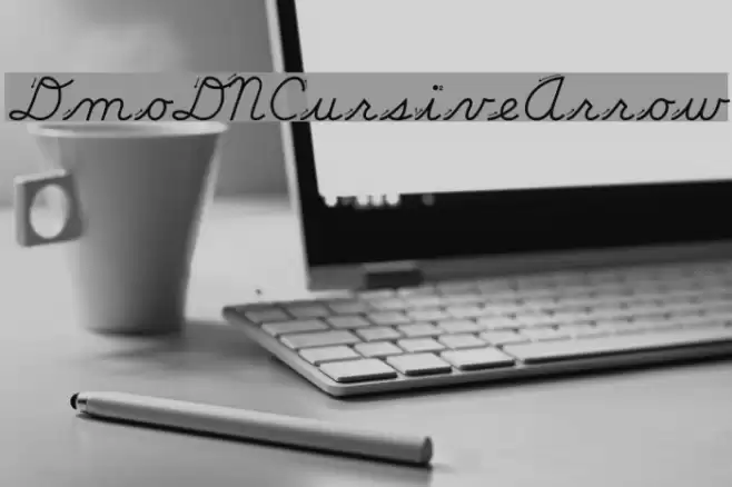 DmoDNCursiveArrow Font examples