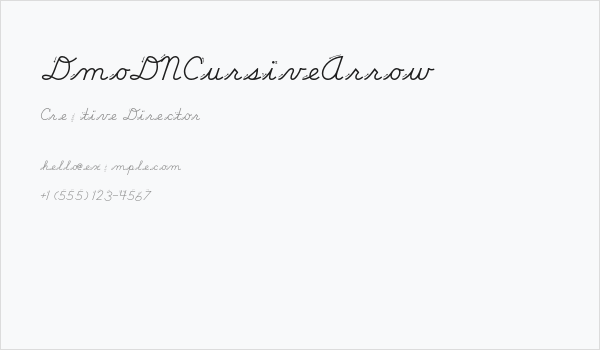 DmoDNCursiveArrow Business Card