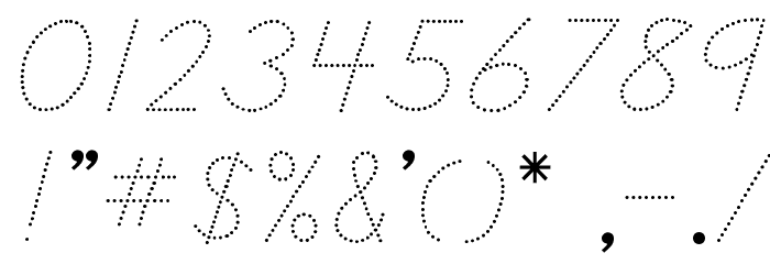 DmoDNCursiveDot Font OTHER CHARS