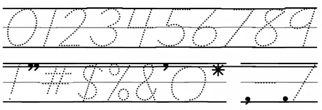 DmoDNCursiveDotLine Font OTHER CHARS