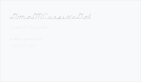 DmoDNCursiveDot Business Card