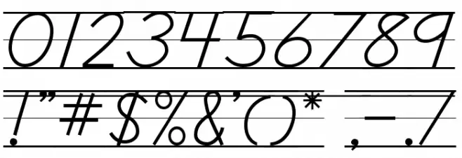 DmoDNCursiveLine Font OTHER CHARS