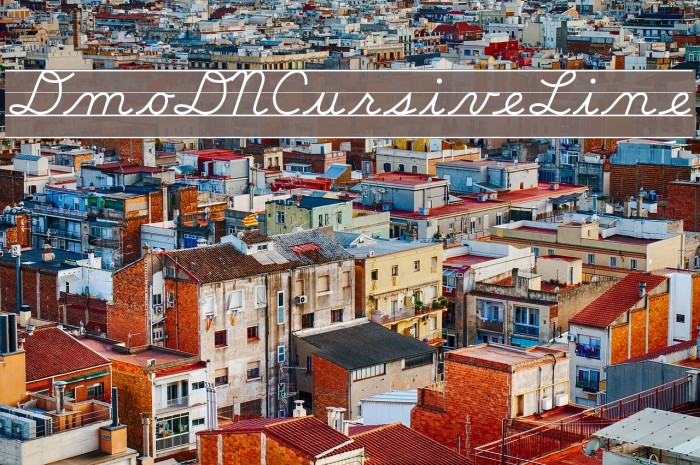 DmoDNCursiveLine Font examples