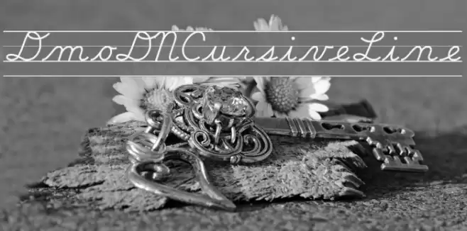 DmoDNCursiveLine Font examples