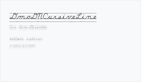 DmoDNCursiveLine Business Card