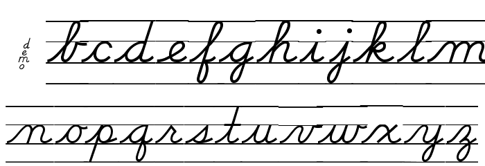 DmoDNCursiveLine Font LOWERCASE