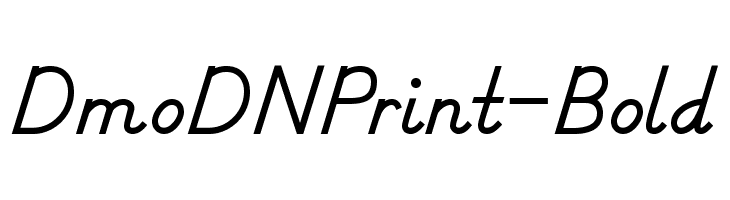 DmoDNPrint-Bold Font