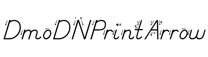 DmoDNPrintArrow Font