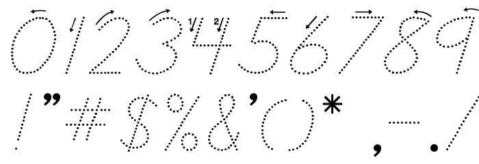 DmoDNPrintArrowDot Font OTHER CHARS