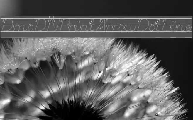 DmoDNPrintArrowDotLine Font examples