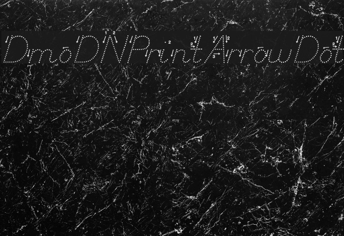DmoDNPrintArrowDot Font examples