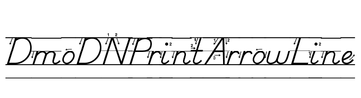 DmoDNPrintArrowLine Font