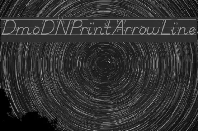 DmoDNPrintArrowLine Font examples
