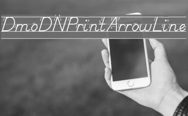 DmoDNPrintArrowLine Font examples