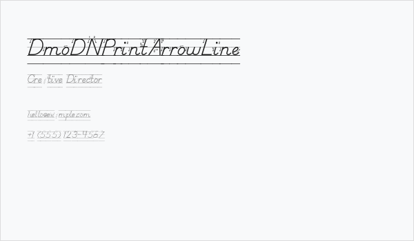 DmoDNPrintArrowLine Business Card