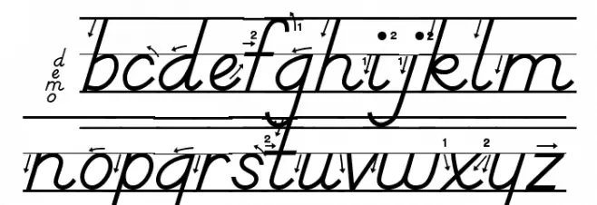 DmoDNPrintArrowLine 字体 小写