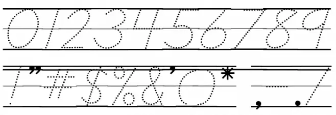 DmoDNPrintDotLine Font OTHER CHARS