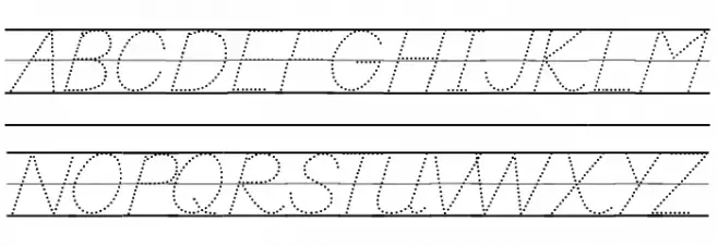 DmoDNPrintDotLine Polices MAJUSCULES