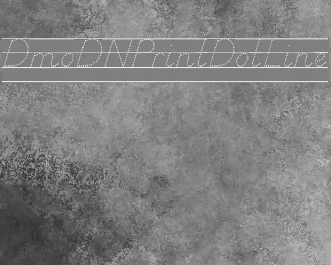 DmoDNPrintDotLine Font examples