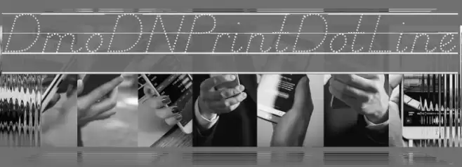 DmoDNPrintDotLine Font examples