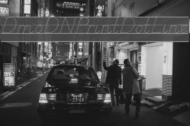 DmoDNPrintDotLine Font examples