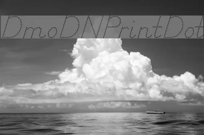 DmoDNPrintDot Font examples