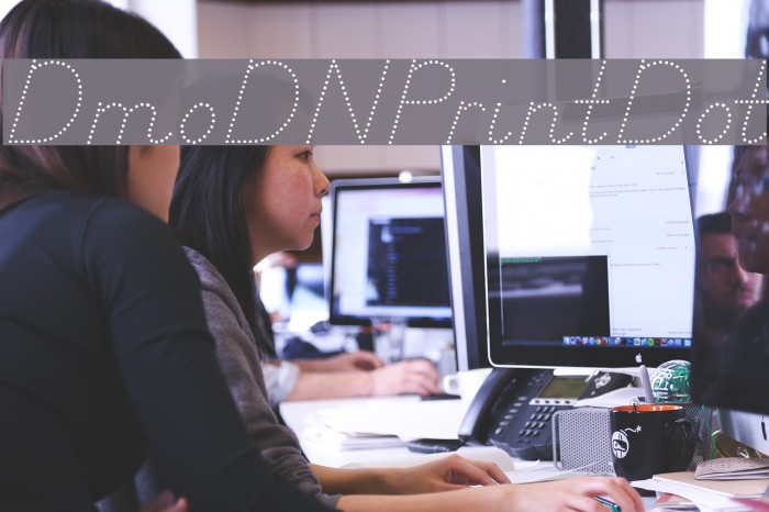 DmoDNPrintDot Font examples