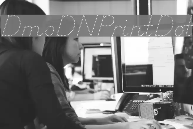 DmoDNPrintDot Font examples