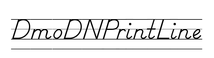 DmoDNPrintLine Font