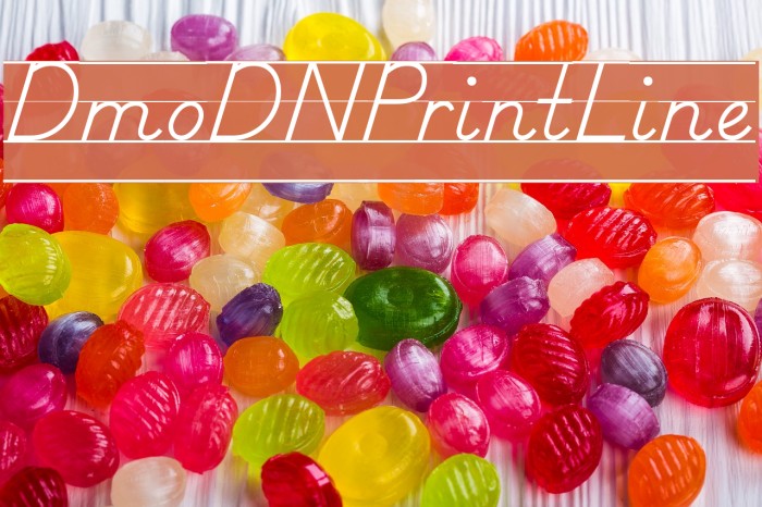 DmoDNPrintLine Font examples