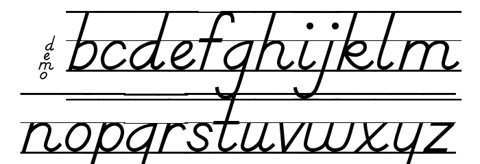 DmoDNPrintLine Font LOWERCASE