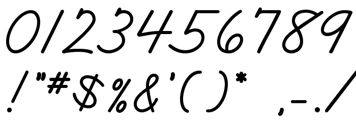 DmoZBCursive-Bold Font OTHER CHARS