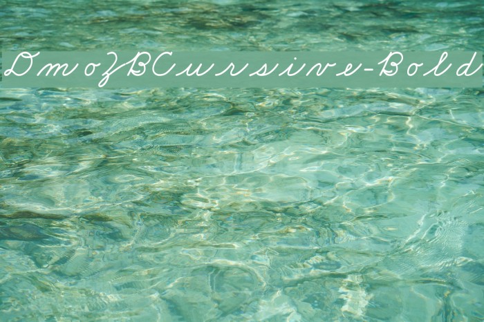 DmoZBCursive-Bold Font examples