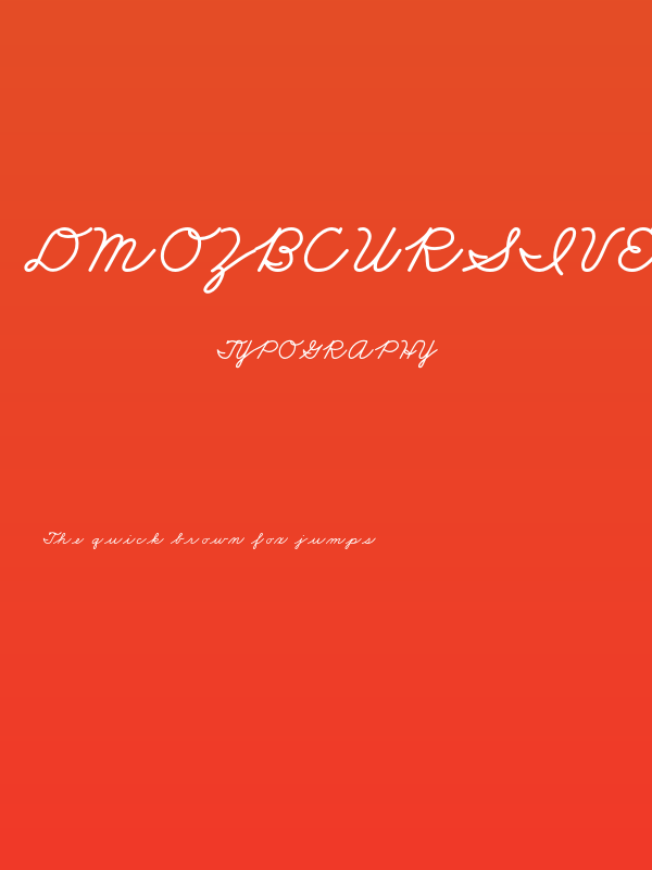 DmoZBCursive-Bold Poster