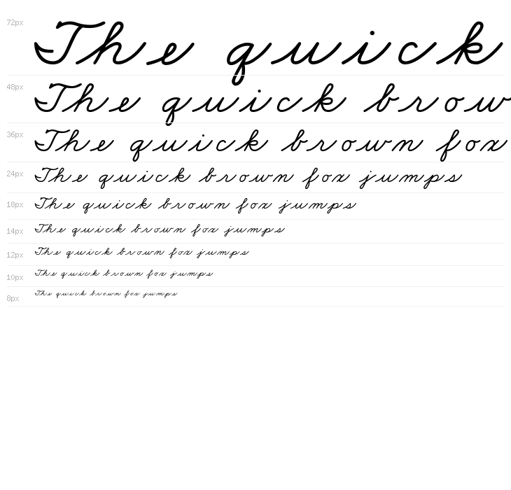 DmoZBCursive-Bold Waterfall