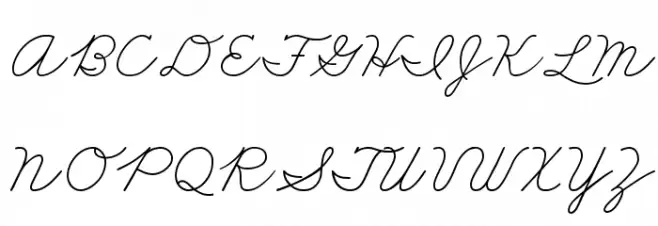 DmoZBCursive-Regular Schriftart Groß