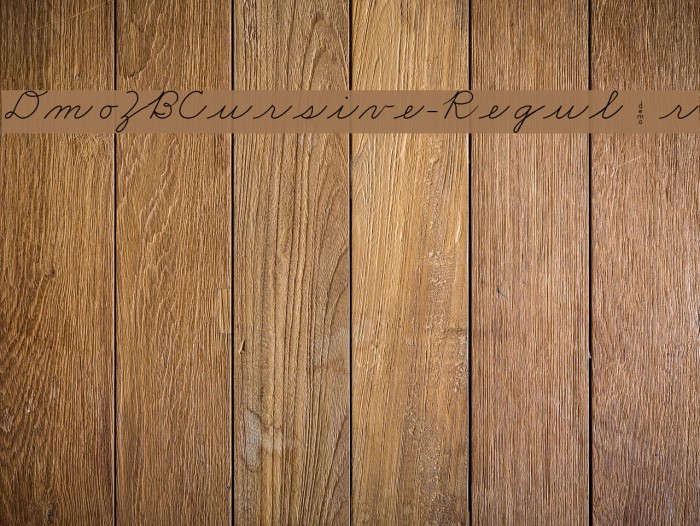 DmoZBCursive-Regular Font examples