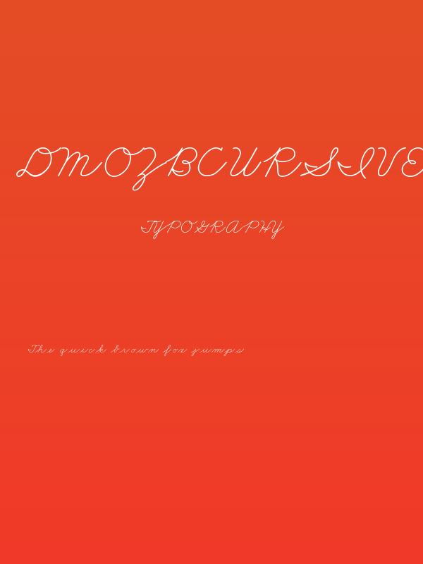 DmoZBCursive-Regular Poster